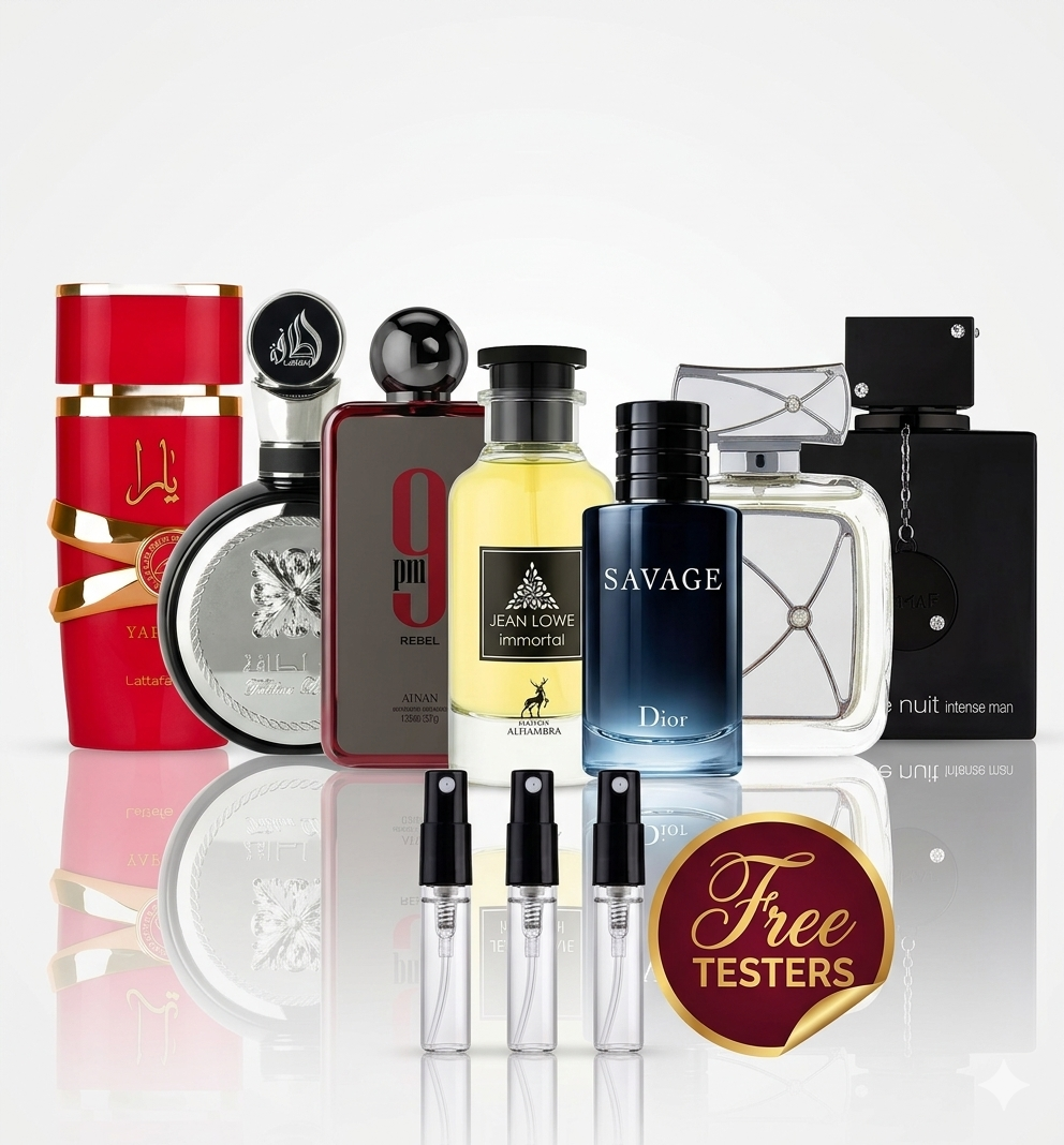 Luxury Deal – 6 Premium Perfumes + 3 Free Testers – QAR 599